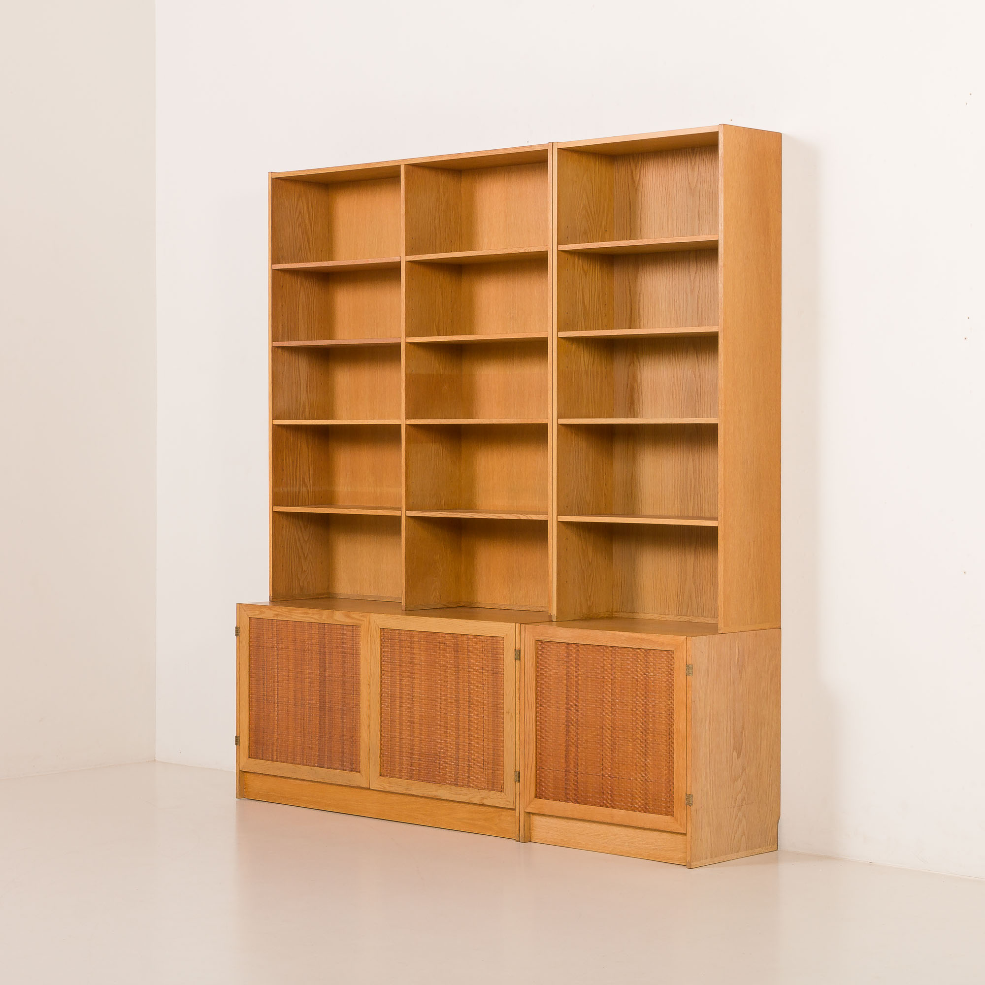 Scandinavian mid-century extra large oak bookcase by Nordiska Kompaniet, Sweden, 1964