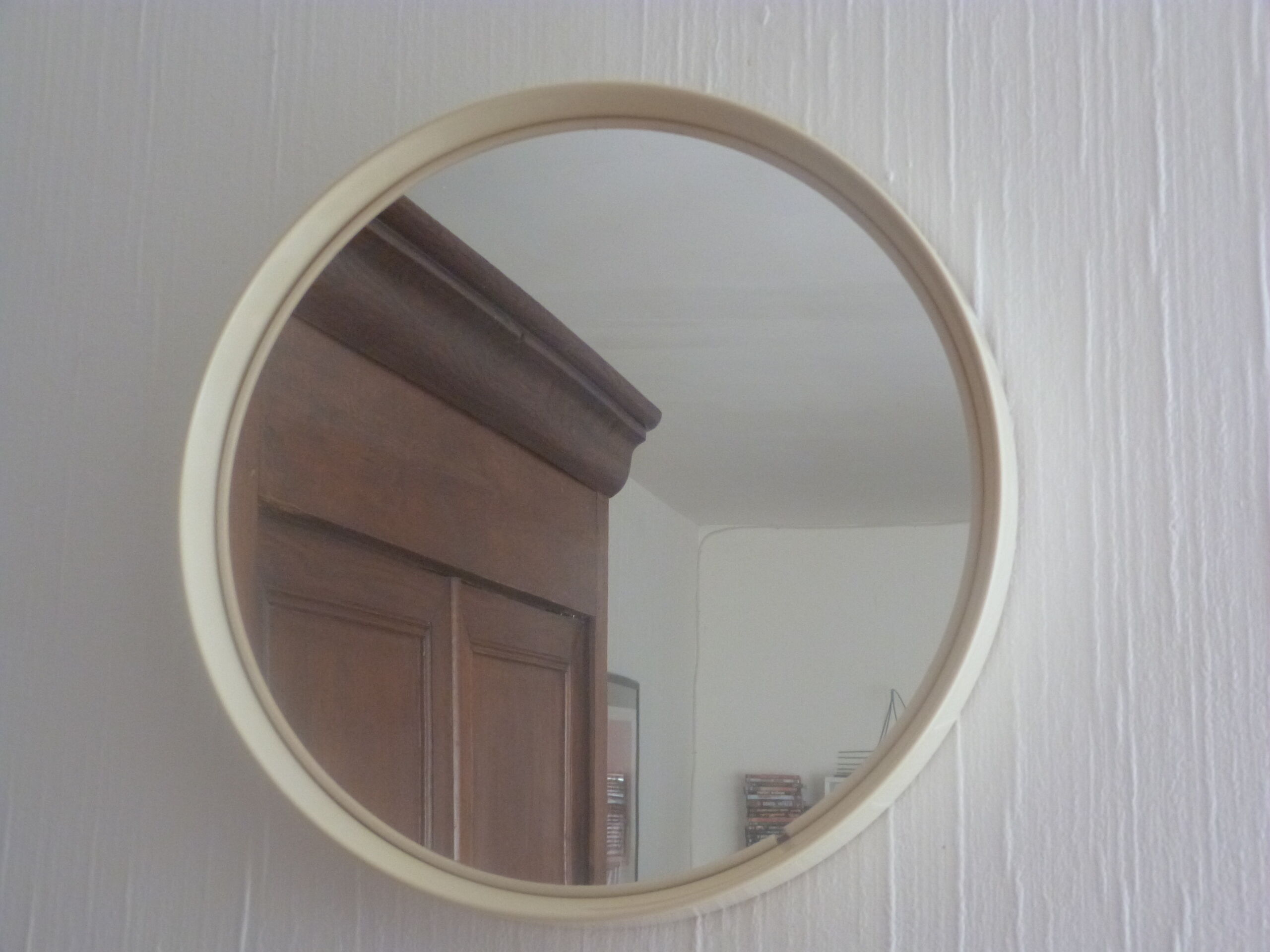 Vintage mirror plastic cream - Collezione Salc Cantù Italy