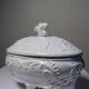 Vintage Baroque style white Italian earthenware candy dish