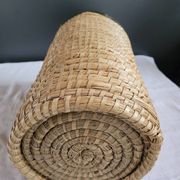 Copper and brass wicker basket