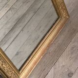 Louis philippe golden fireplace mirror with floral pattern
