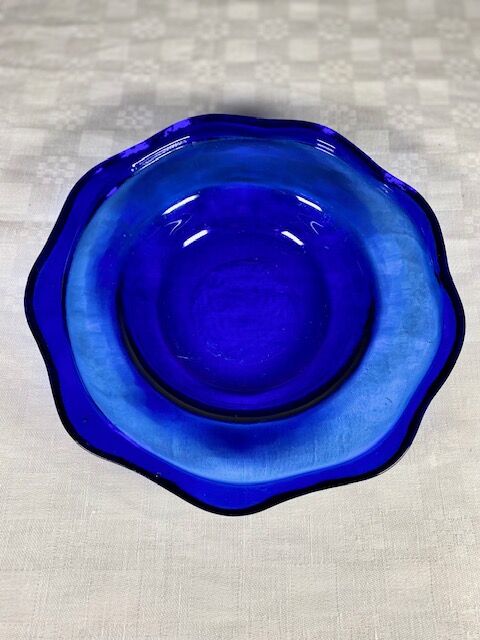 Blue glass cup