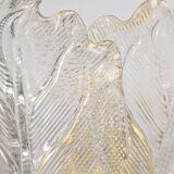 Pair of Barovier & Toso Murano Foglia d’Oro wall sconces, 1980s