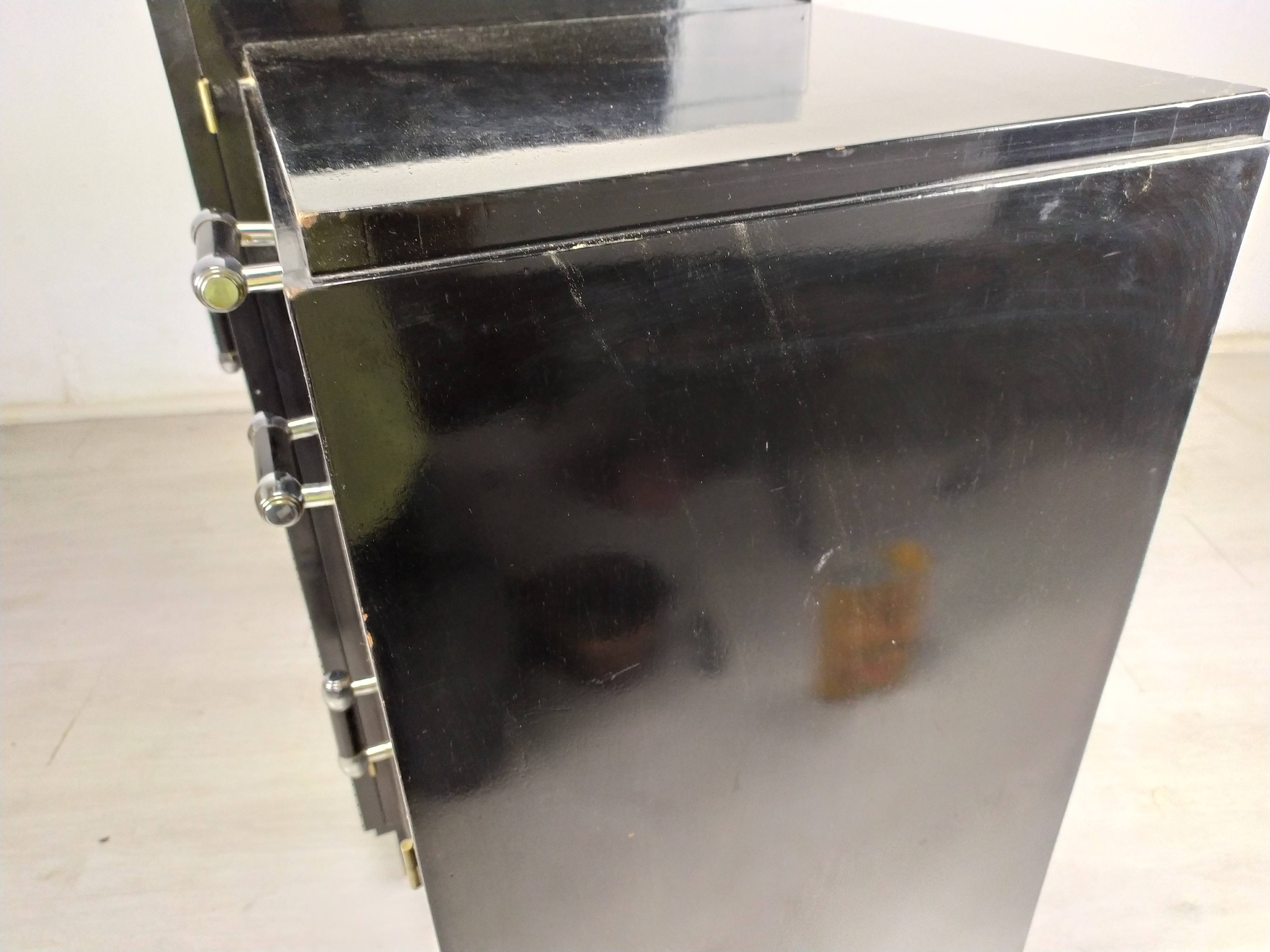 Modernist art deco black lacquered buffet