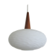 suspension opaline teak Louis Kalff Philips 60s