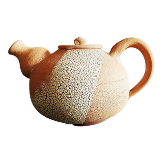 Signed stoneware teapot