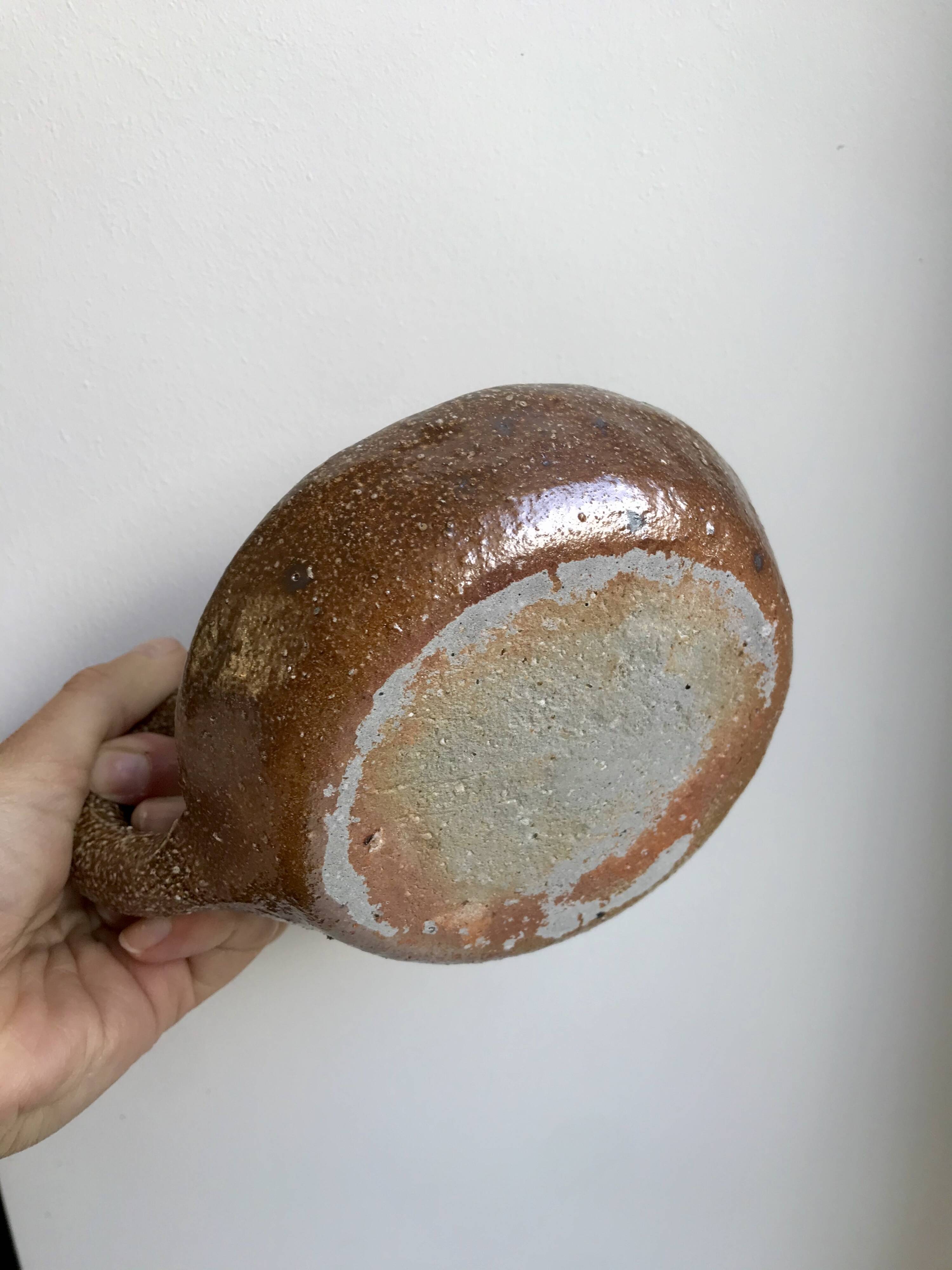 Ceramic candle holder pottery 70s