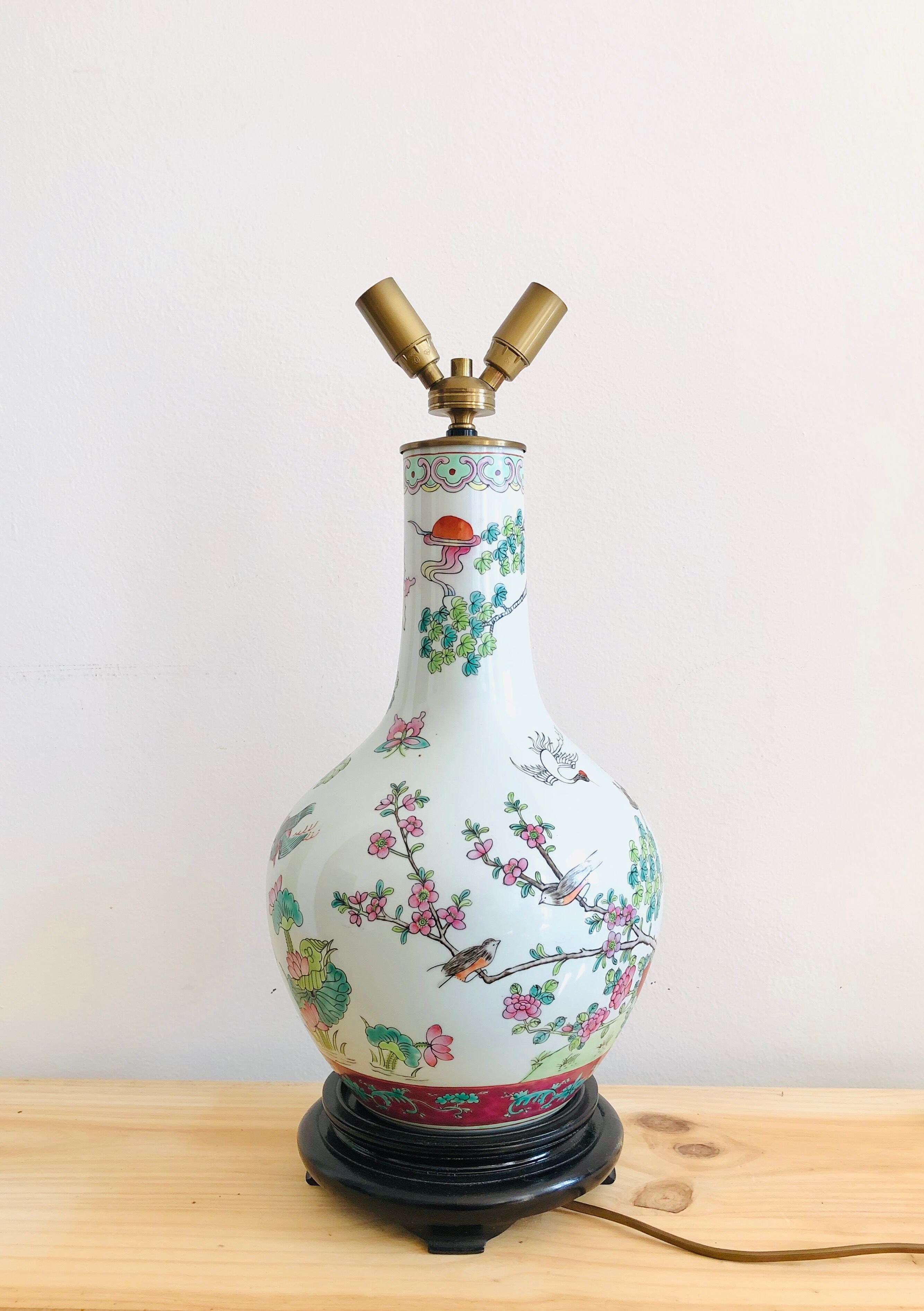 Ancient porcelain lamp foot