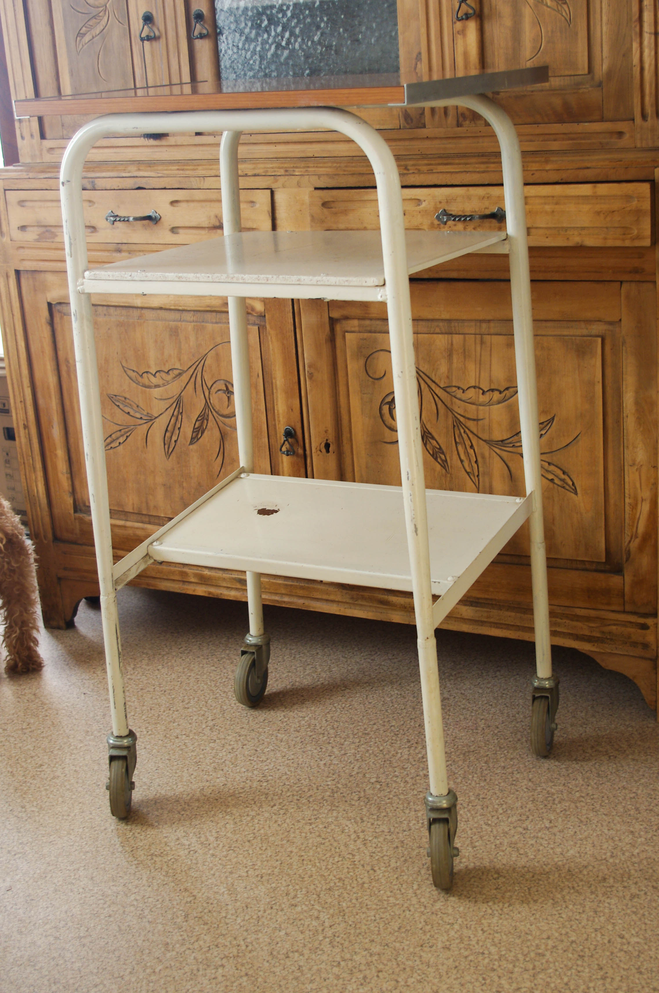 Vintage industrial trolley