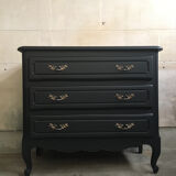 Commode vintage relookée noir