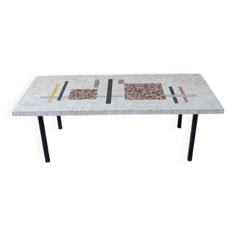 Table basse vintage mosaïque