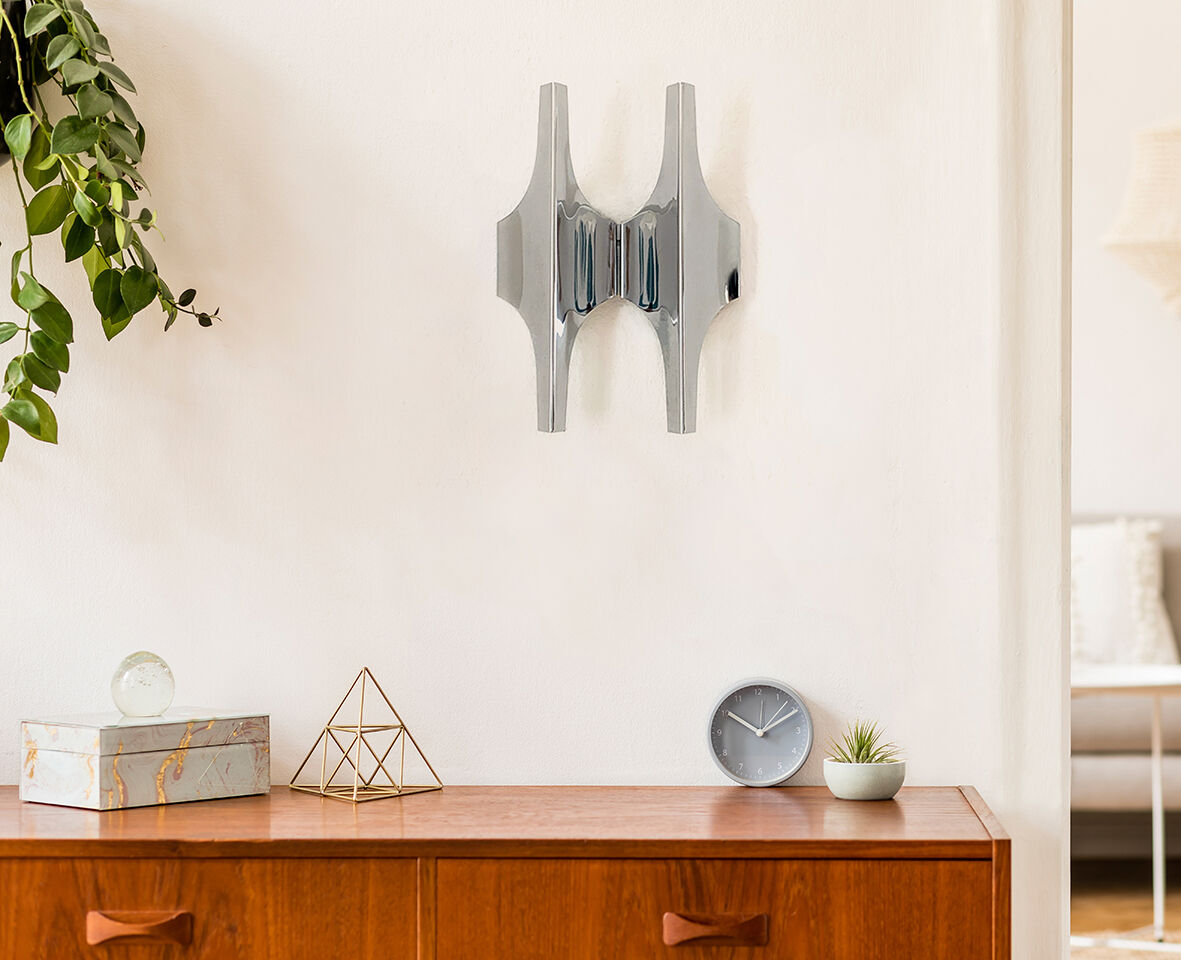 Pair of double wall lamps by Wihelm Braun Feldweg for Doria Leuchten, 1970