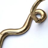 Large Brass Cobra Wall Candle Holder, 1970s