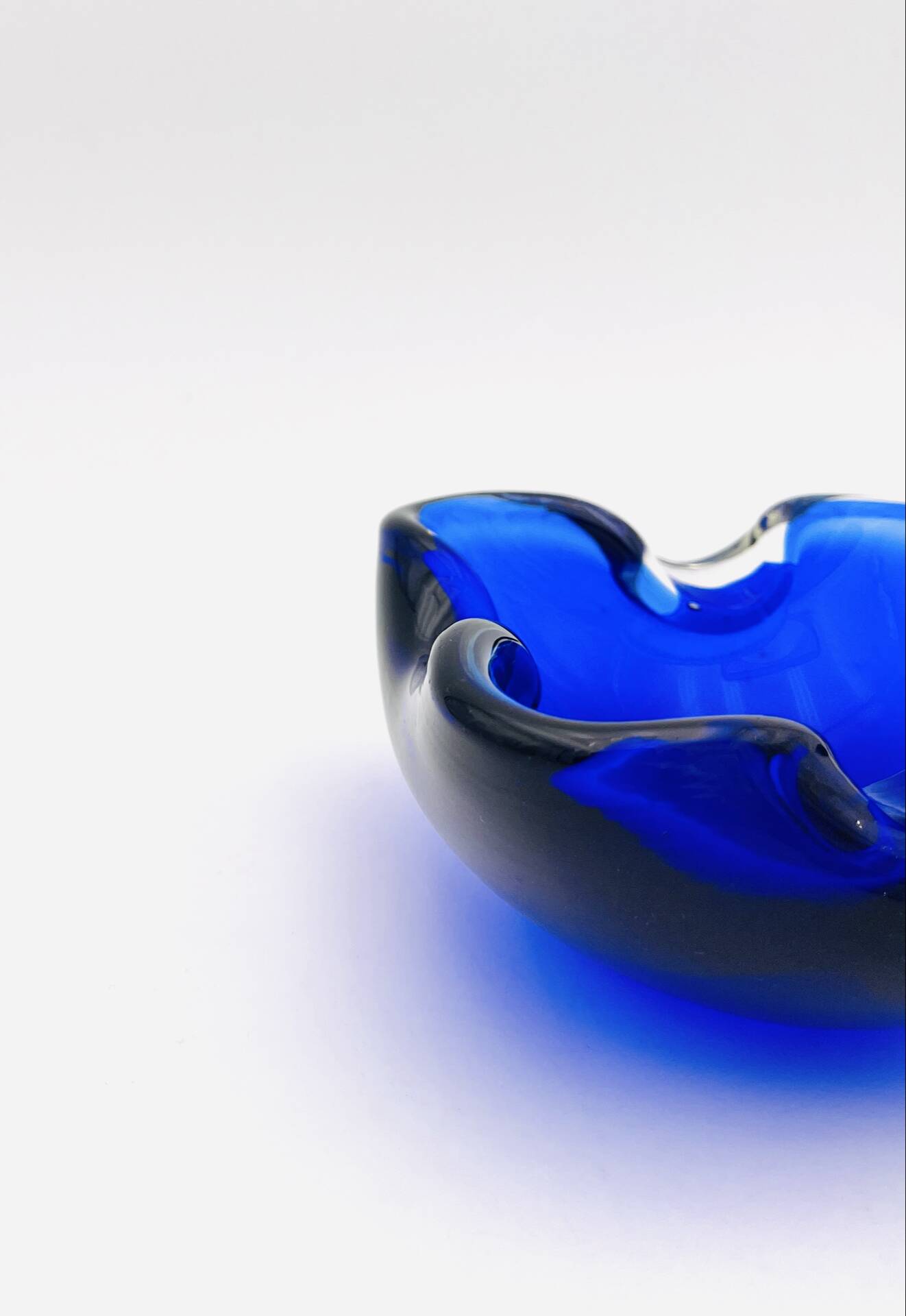 Murano Sommerso Cobalt Blue Dish - 1960