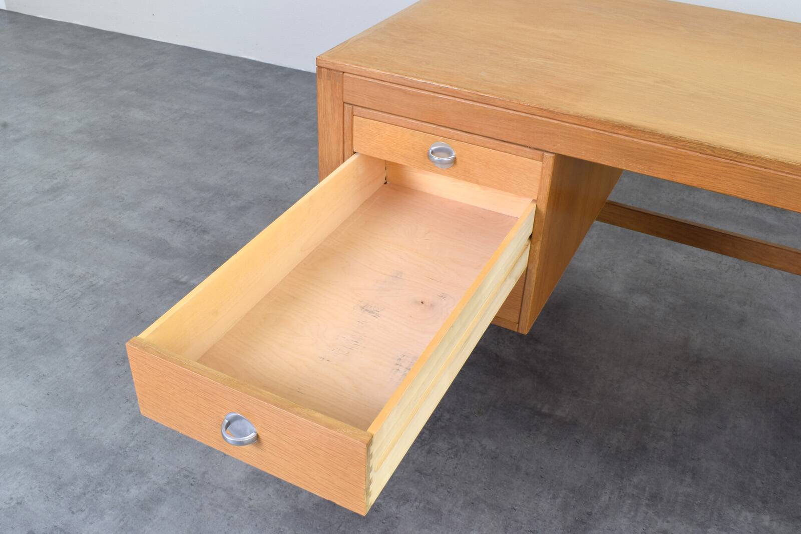 Mid-Century Oak Desk by Chr. Rasmussen for Randers Møbelfabrik, 1970s.