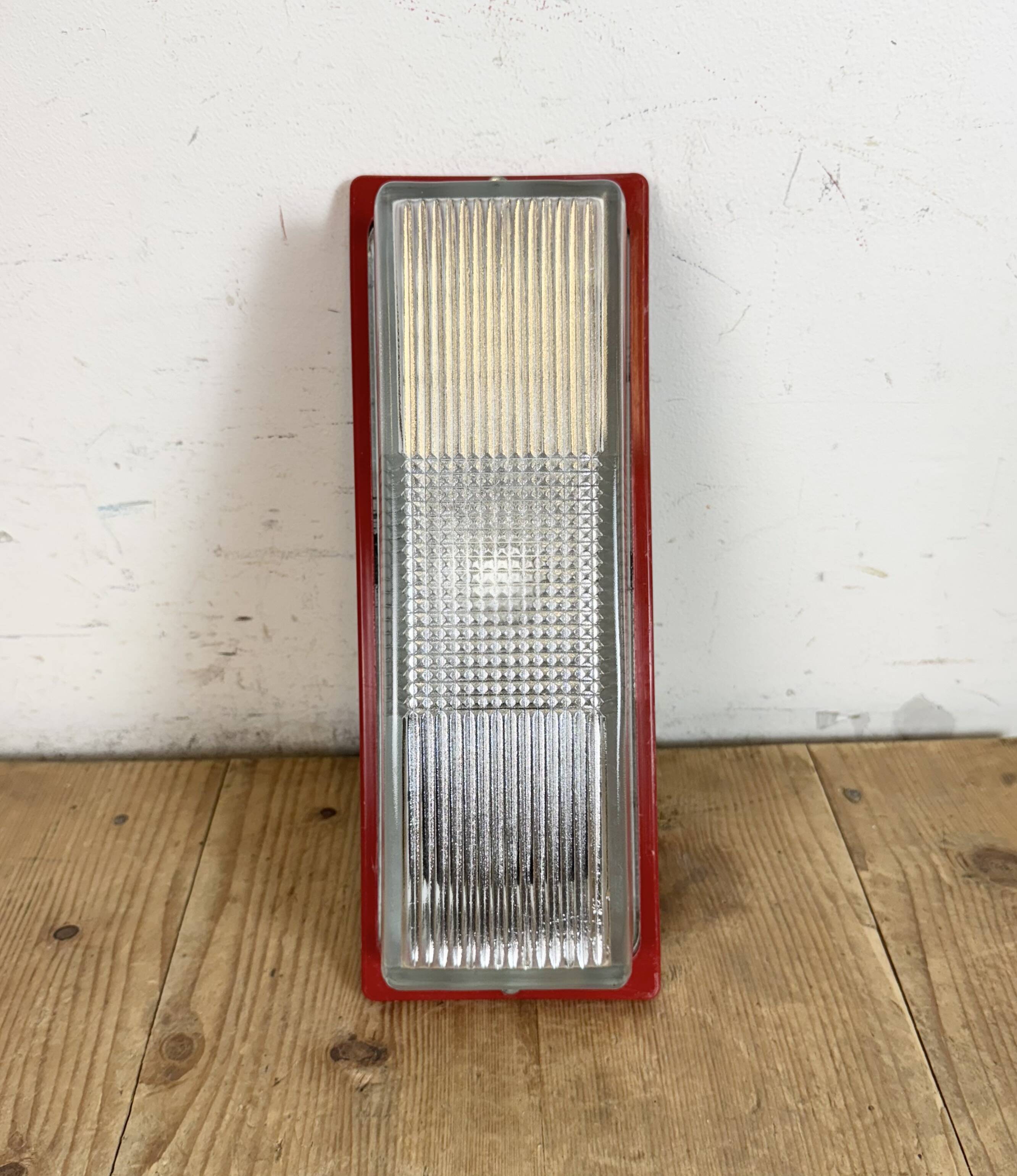 Red Industrial Bakelite Wall Light from Elektrosvit, 1970s
