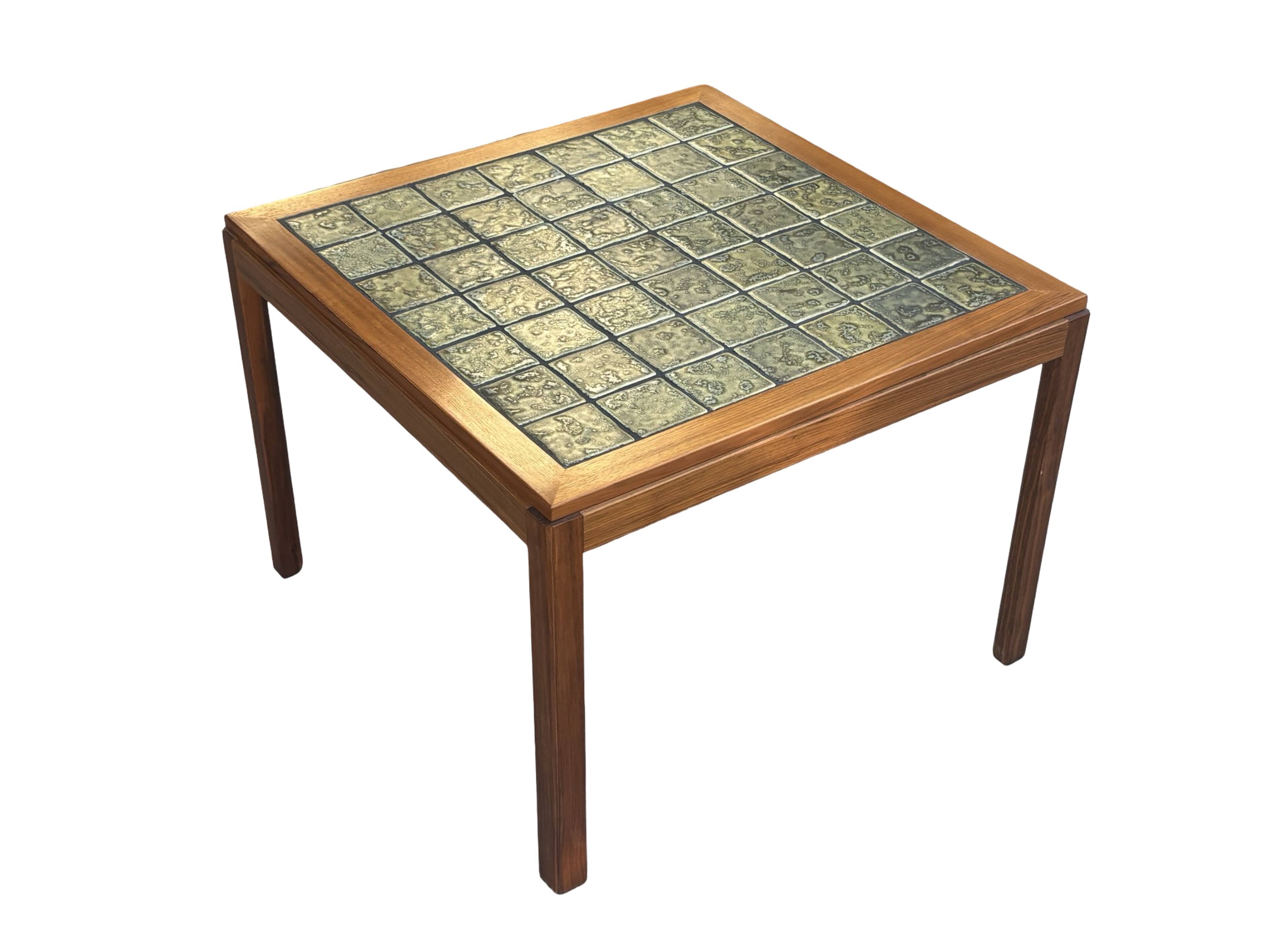 Vintage Teak Coffee Table with Stone Top - Danish Design Years