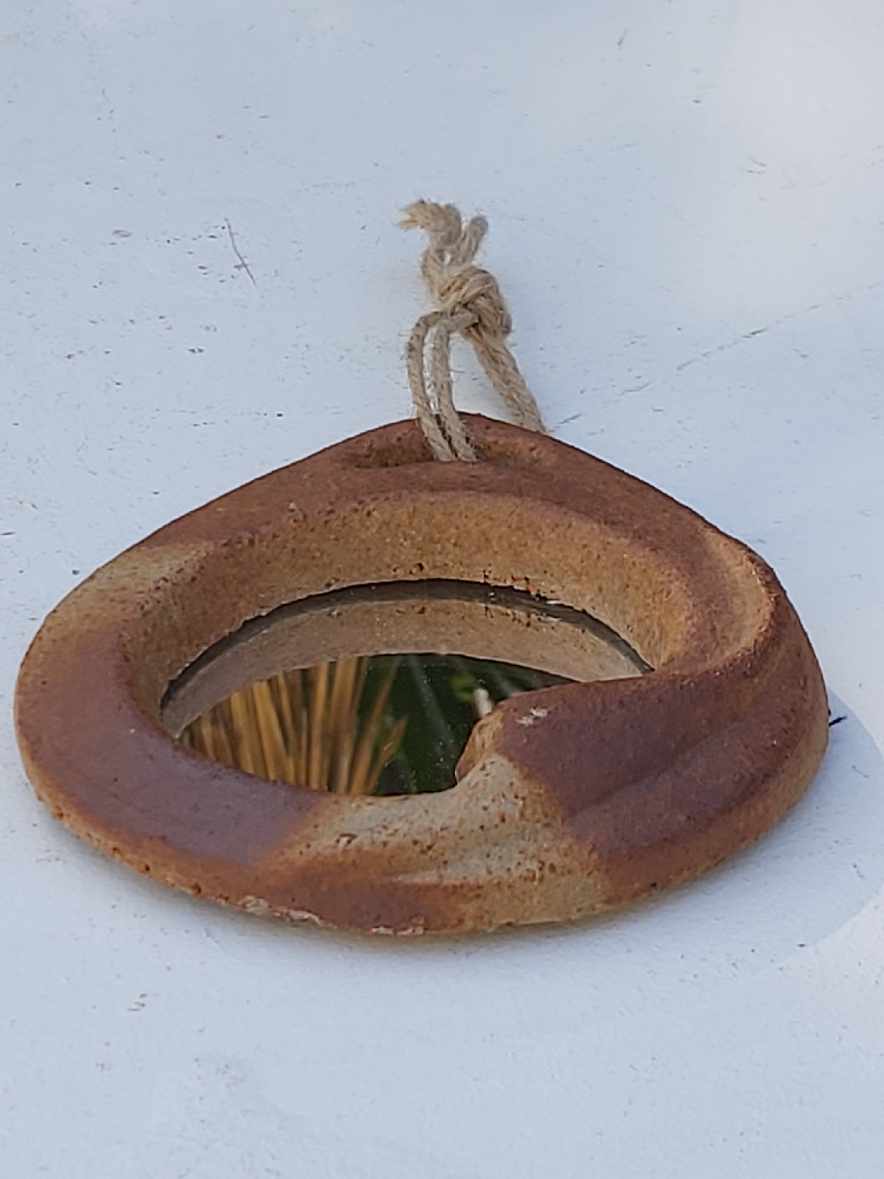 Miroir en grès années 70 12x14cm