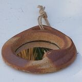 Small mirror in 70s sandstone 12x14cm