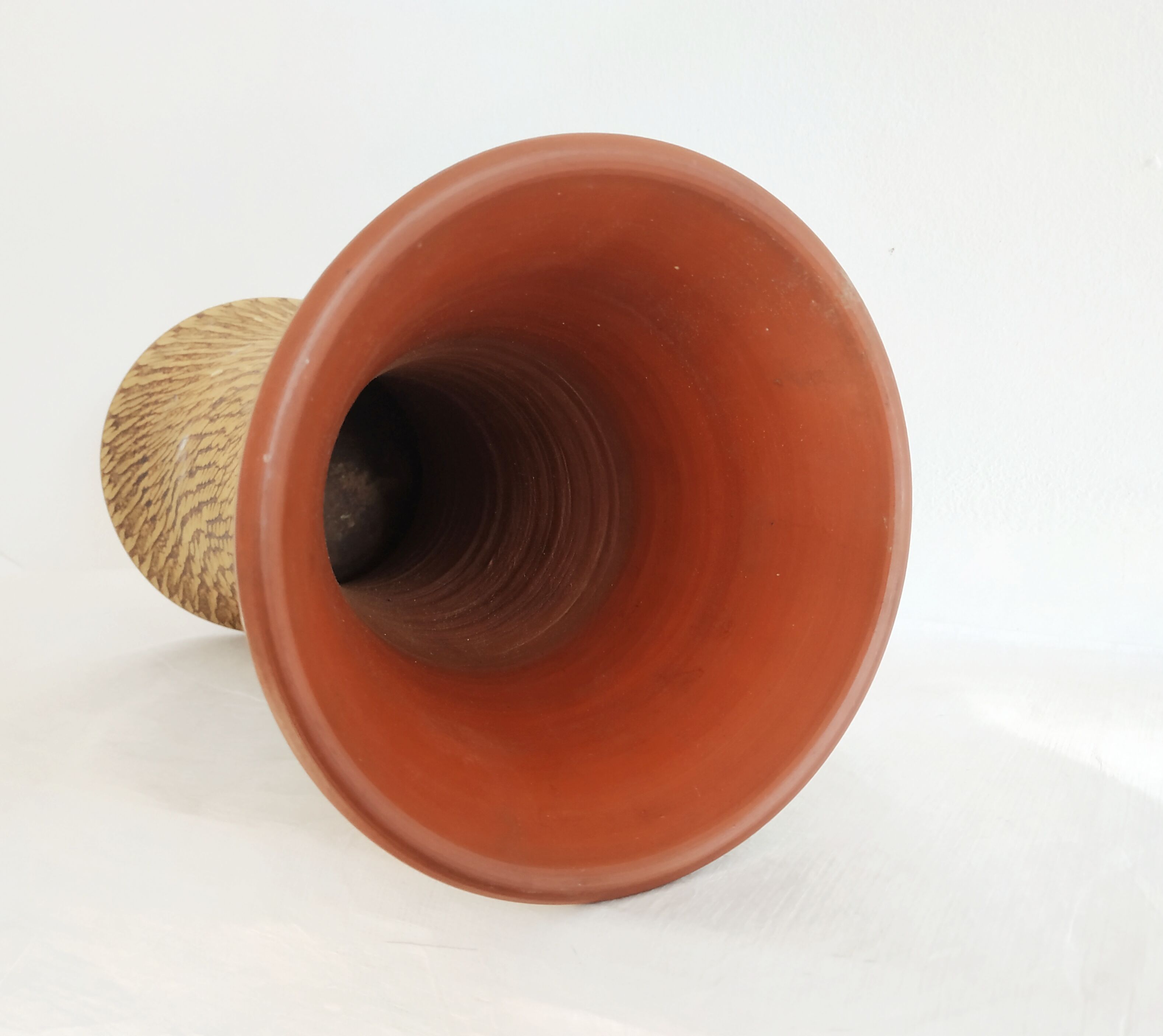 German ceramic hourglass-shaped vase, circa 1950