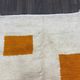 Handmade pure wool rug in orange and white, 1.5/2.5 m.
