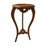 Old pedestal table in wood and marble