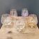 Set of coloured digestif glasses