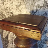 Old carved wooden presentation column h=150 cm