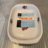 Plat Vintage de Sarreguemines Pyroblan pour le Four