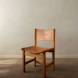 Vintage Kotka Dining Chairs Tomas Jelinek IKEA, Pine Leather 1980s Set of 6