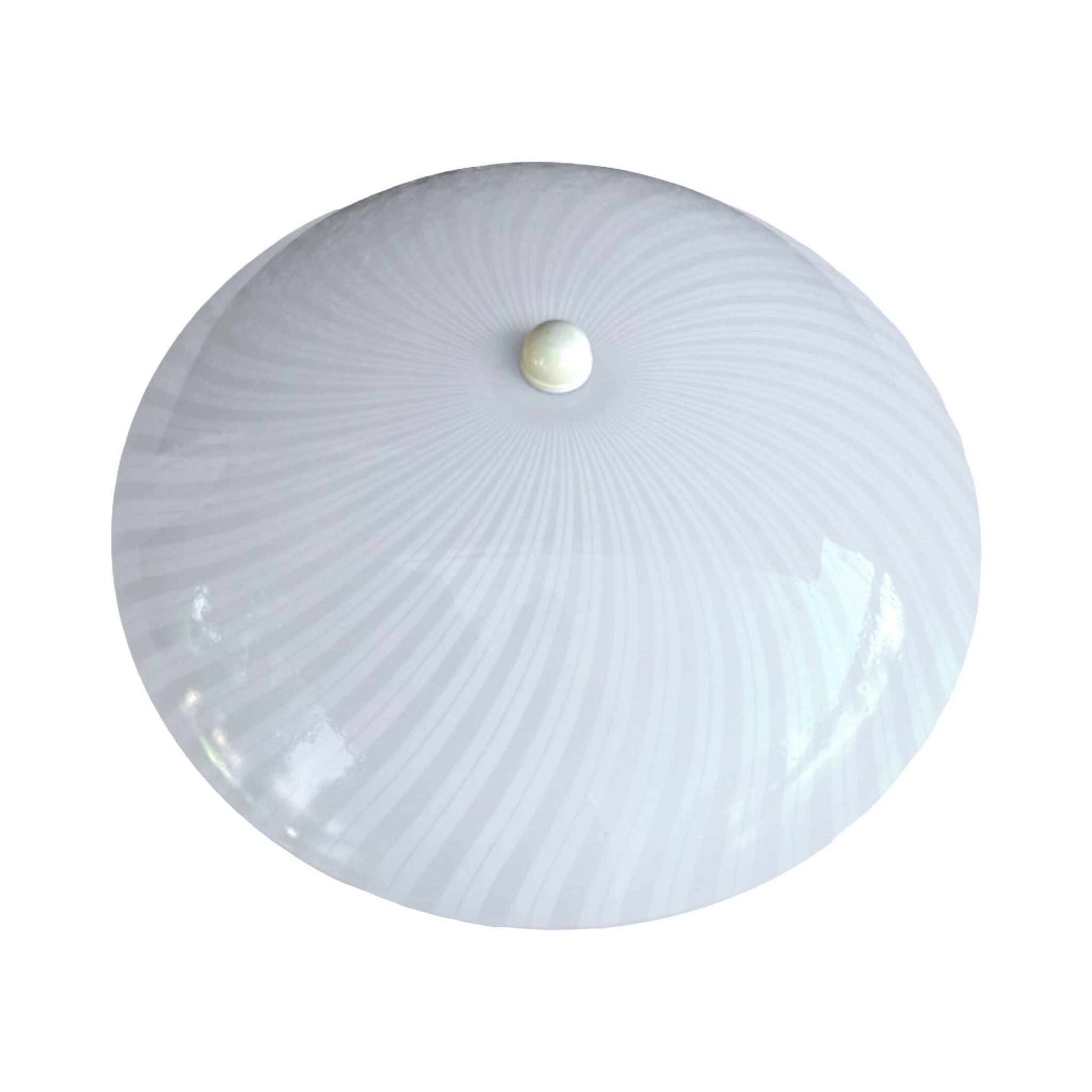 Italian modern ceiling lamp with plexiglass shade, Italy, 1970s/1980s.