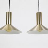 Set of 2 Fog & Mørup / Hans Due “Formel 1” pendant lamps / Mid-century Danish modern design / 1970s