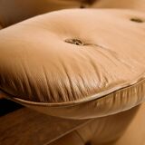 Hungarian leather sofa set by Ipoly Furniture Factory, set of 2.