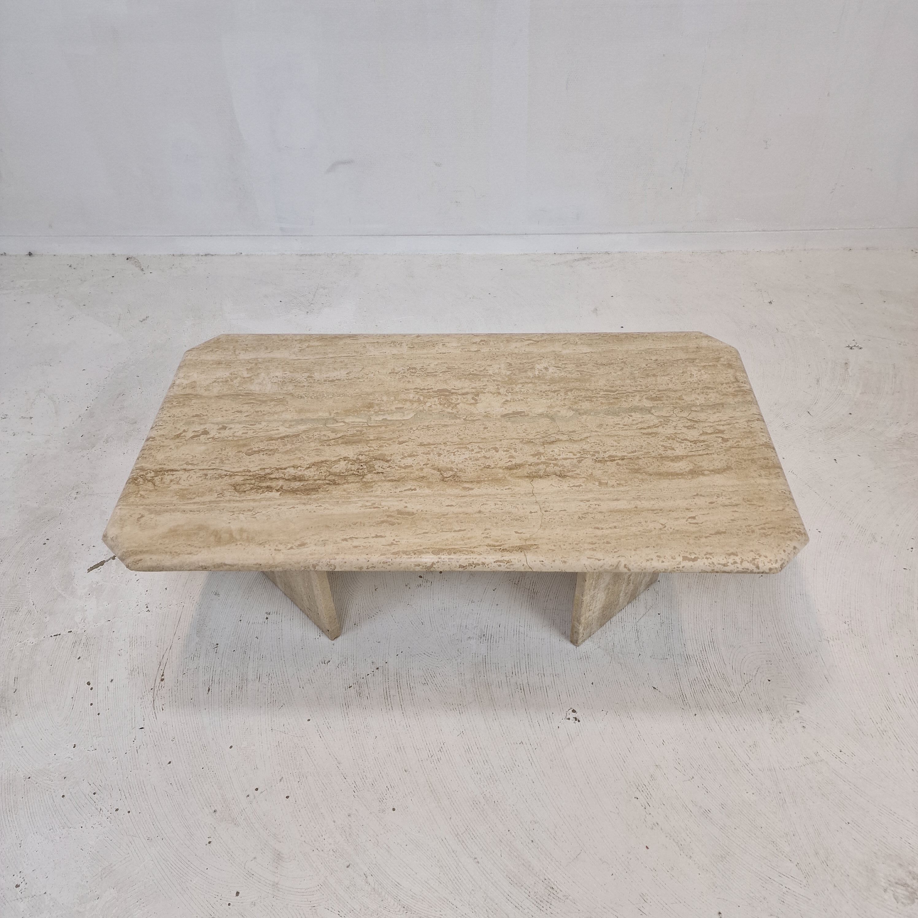 Italian travertine coffee table