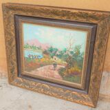 Ancient painting, painting on canvas