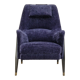 1960s, Swedish design, refurbished high-back armchair, vintage velour