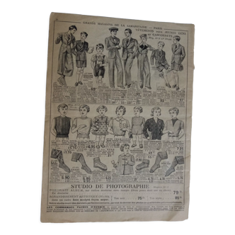 Extrait du catalogue publicitaire La Samaritaine de mars 1939 grands magasins à Paris