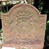 Antique fireplace plate