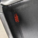 Chaises de salle à manger en cuir gris par Cattelan Italie, lot de 8 - années 1980