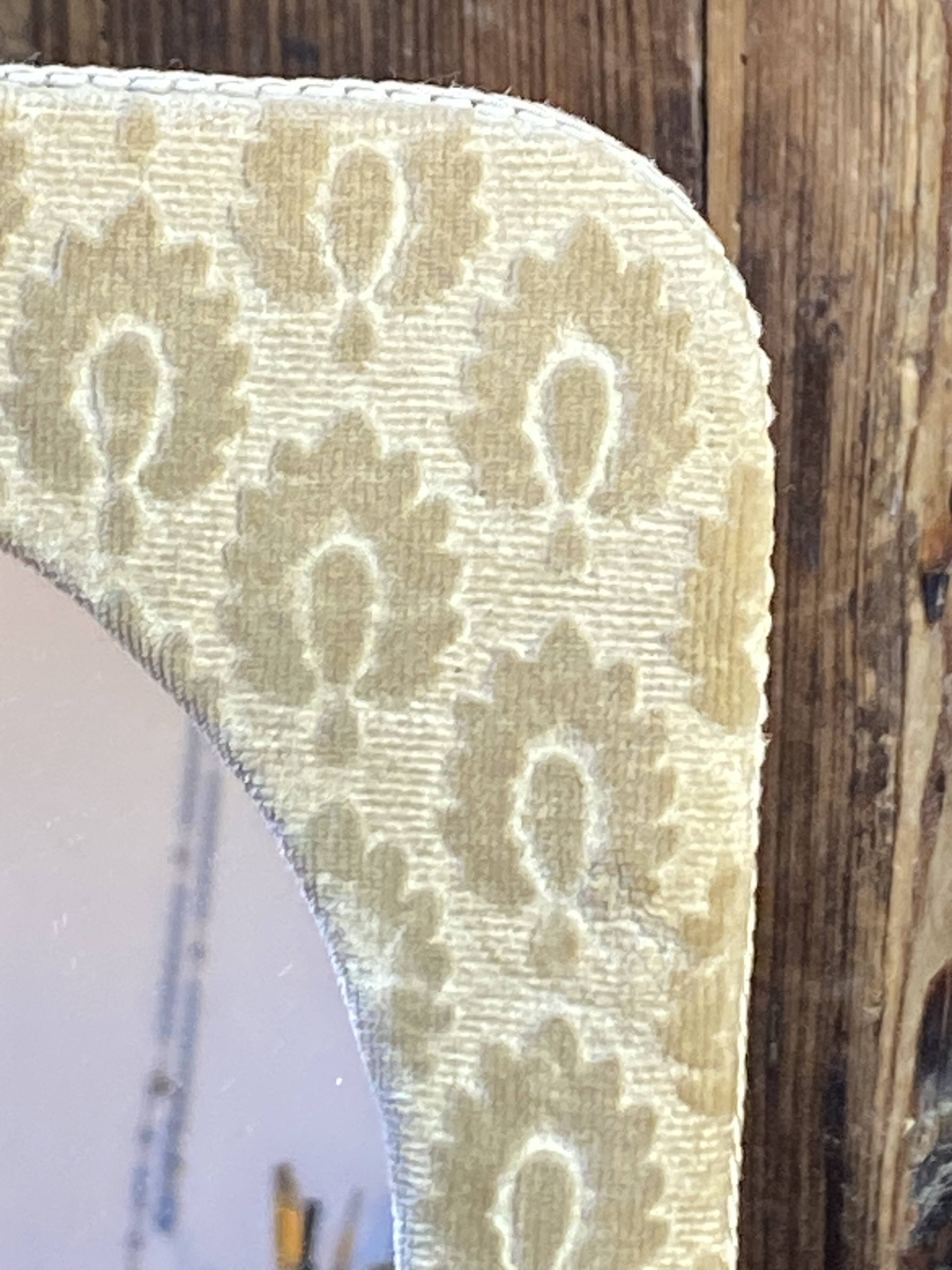 Velvet tabletop mirror