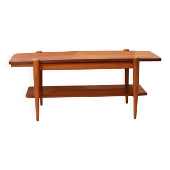 Teak coffee table, reversible top 1960