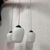 Vintage ceiling lamp with wood accent