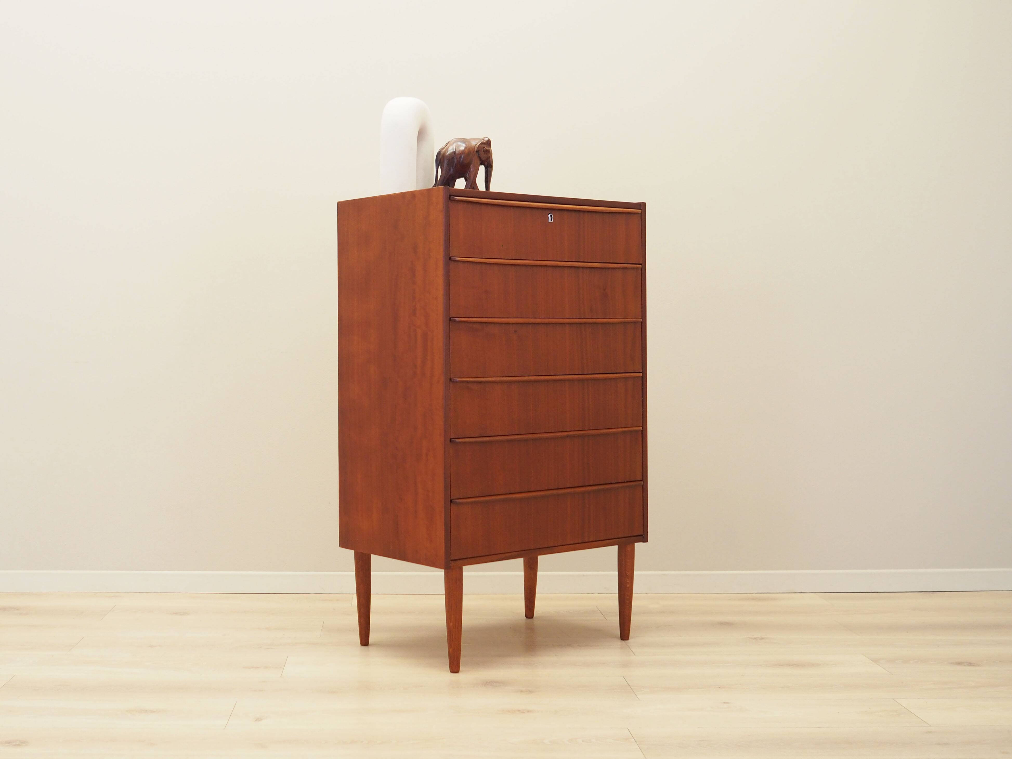 Teak chest of drawers, Danish design, 1970s, production: Denmark