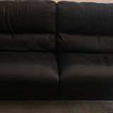 Roche Bobois 3-seater sofa - wide armrests/leather (l. 240 x h. 82)