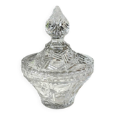 Élégante Bonbonnière en cristal, au design géométrique, stylée Boho-Chic