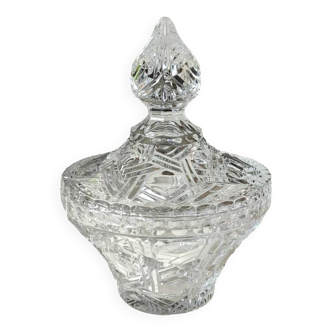 Elegant crystal candy box, with geometric design, Boho-Chic style