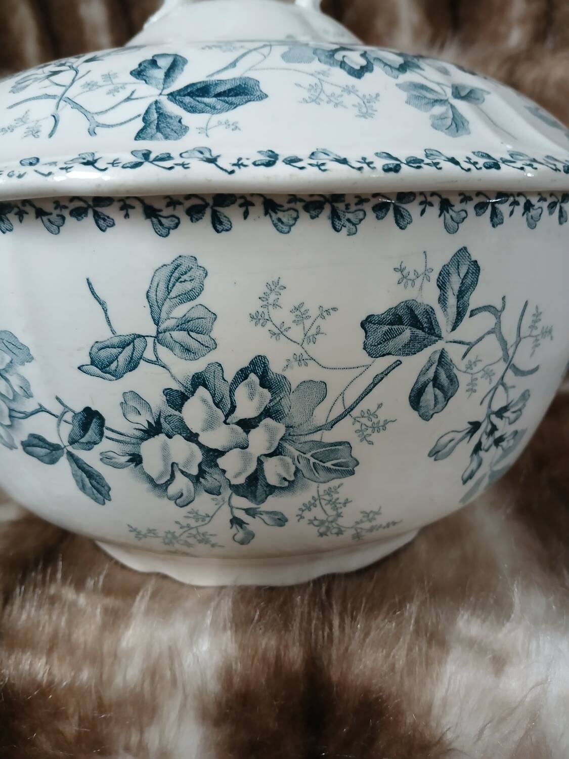 Antique soup tureen in ironstone