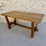 Table basse en bois massif, brutaliste