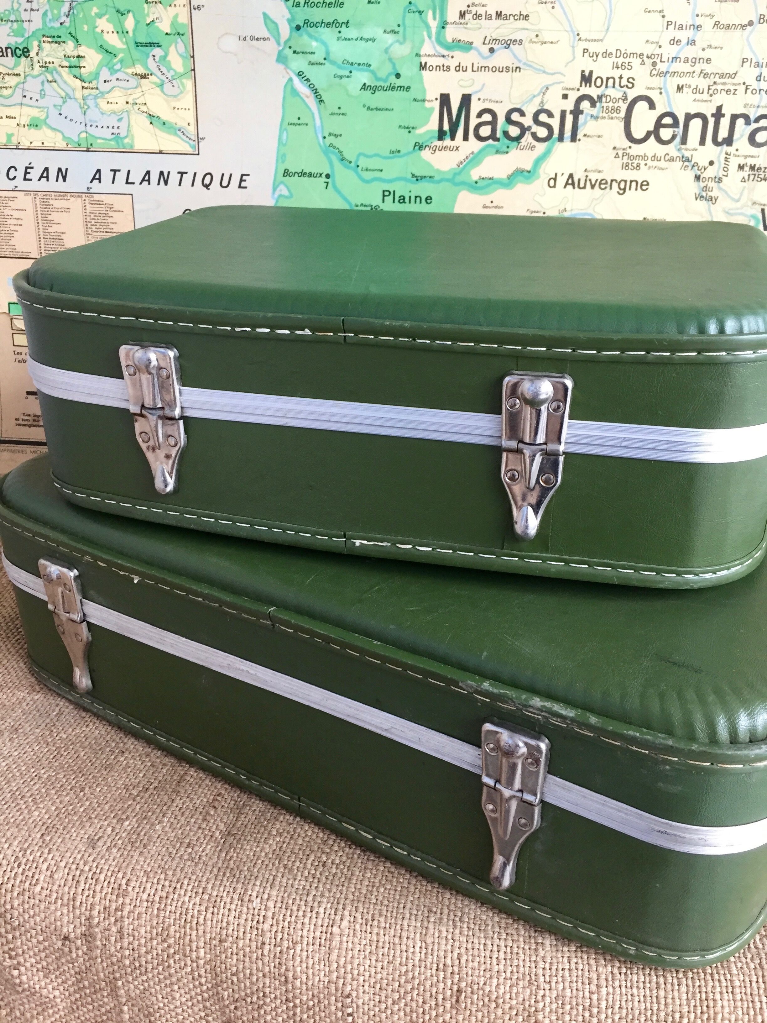 2 flight attendant suitcases