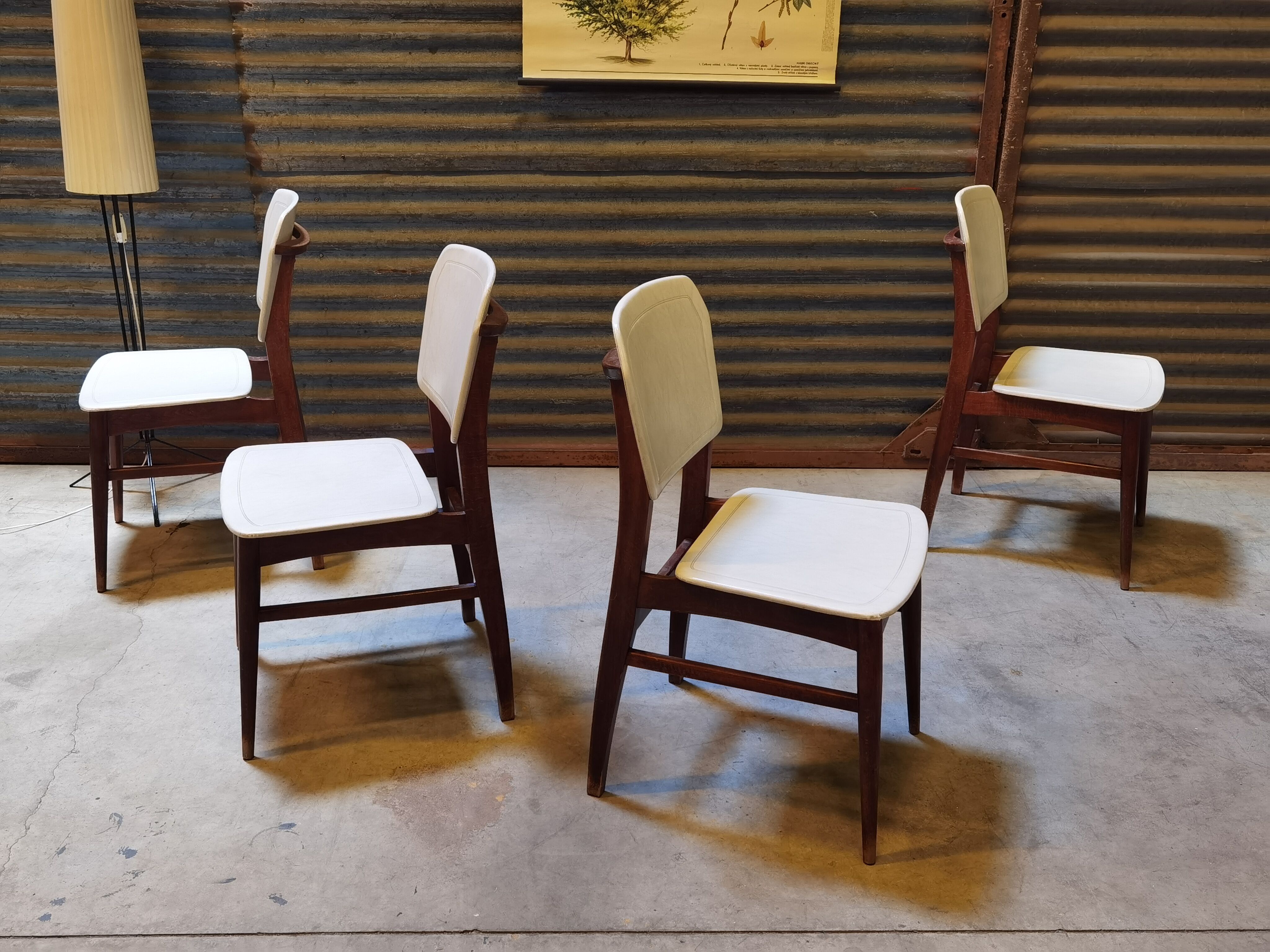 Lot de 4 chaises allemande Kondor Möbelwerk 1960